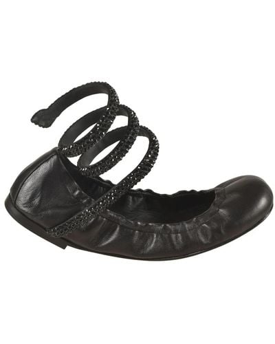 Rene Caovilla Shoes > flats > ballerinas - Noir