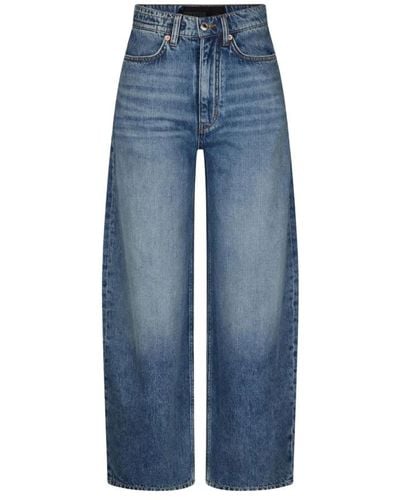 DRYKORN Jeans straight leg de moda con cintura alta - Azul