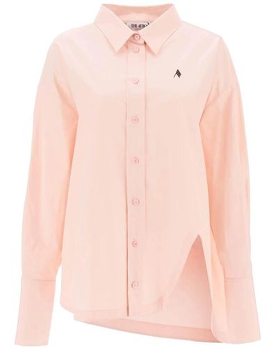 The Attico Diana oversized asymmetrisches hemd - Pink
