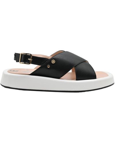 Manila Grace Shoes > sandals > flat sandals - Noir