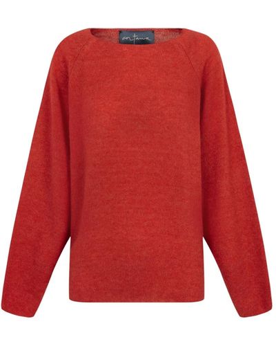 Cortana Jersey rojo de alpaca y lana merino