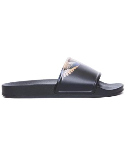 Marcelo Burlon Shoes > flip flops & sliders > sliders - Bleu