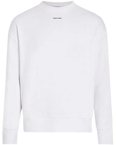 Calvin Klein Bright nano logo sweatshirt - Weiß