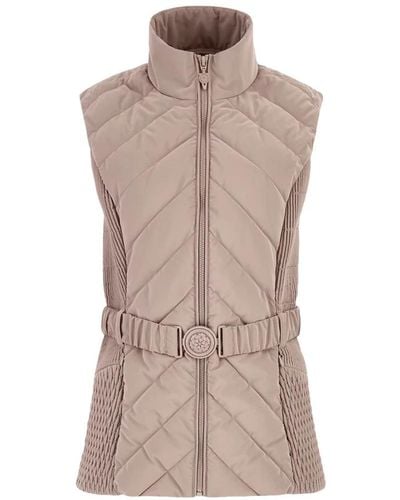 Guess Chaqueta sin mangas de piel sintética bronze skin multi para mujer - Marrón