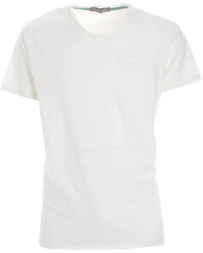 Yes-Zee T-shirt manica corta scollo a v - Bianco