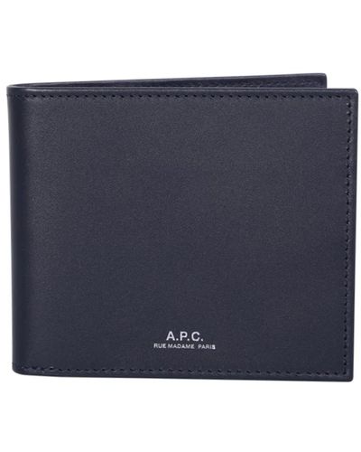 A.P.C. Accessories > wallets & cardholders - Bleu