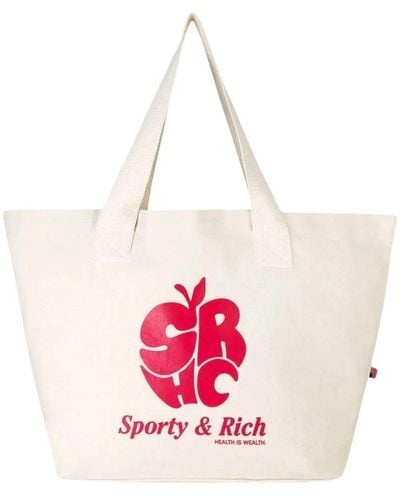 Sporty & Rich Tote Bags - Pink