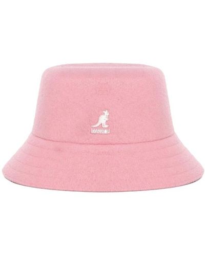 Kangol Cappello da pescatore in lana rosa