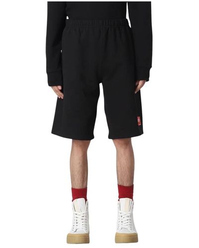 KENZO Schwarze shorts mit elastischem bund