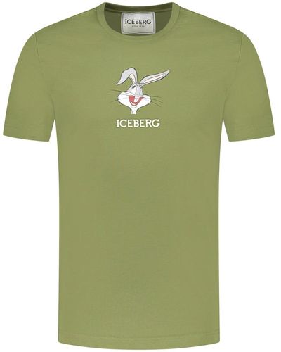 Iceberg Grünes baumwoll-t-shirt 31 kollektion