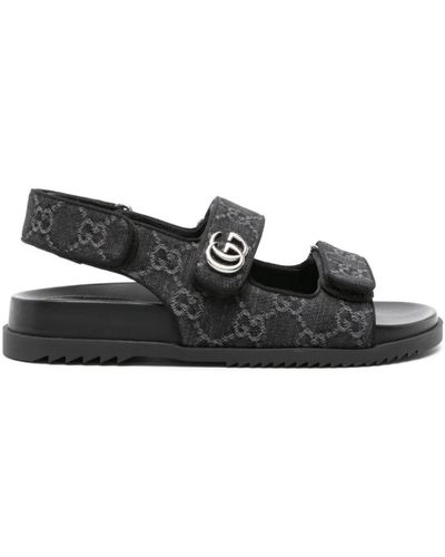 Gucci Double g sandalen - Schwarz