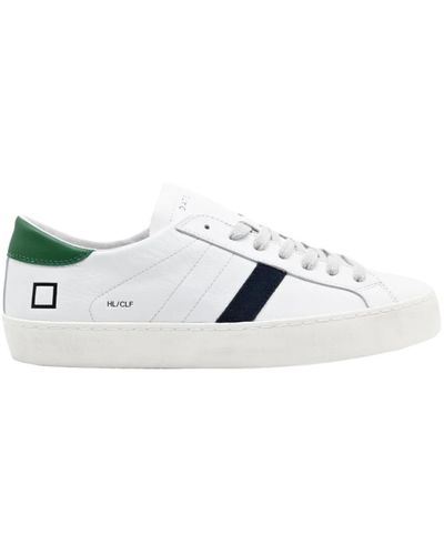Date Niedrige weiß-grüne sneakers
