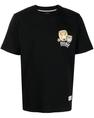 Evisu T-Shirts - Schwarz