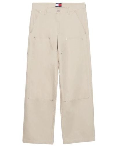Tommy Hilfiger Straight Trousers - Natural