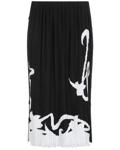 Lanvin Pleated long skirt - Nero