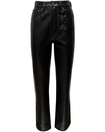 Agolde Leather trousers - Schwarz