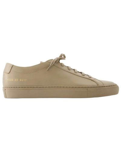 Common Projects Kaffee leder low top sneakers - Natur