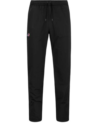 K-Way Pantaloni nylon poliestere nero bianco