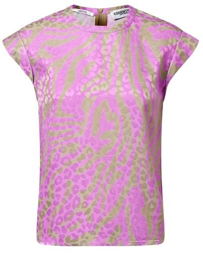 Essentiel Antwerp Animal print jacquard top - Morado