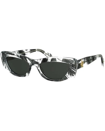 John Richmond Sonnenbrille mit kontrastierendem logo, mutiger und eleganter stil - Schwarz