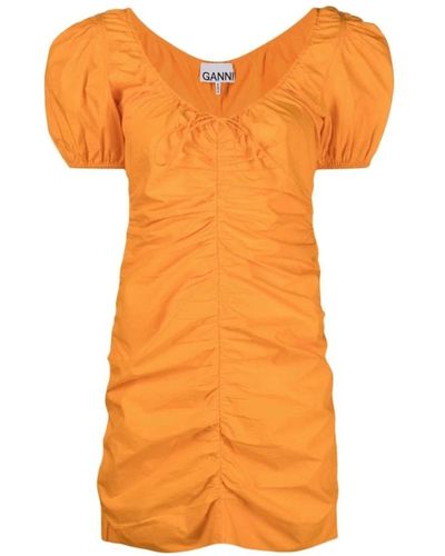 Ganni Robes de tous les jours - Orange