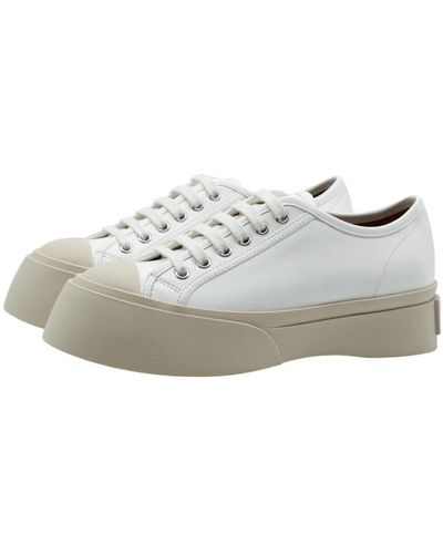 Marni Sneakers platform in pelle bianca - Bianco