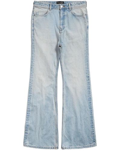 Balenciaga Jeans de talle alto y pierna ancha azul claro