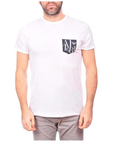 Armani Jeans Tops > t-shirts - Blanc