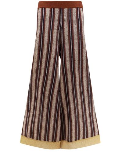 Erika Cavallini Semi Couture Wide Trousers - Brown