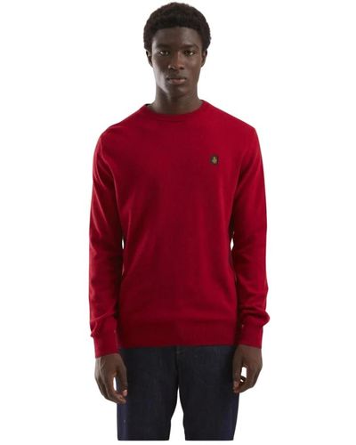 Refrigiwear Roter virgin wool sweater mit logo