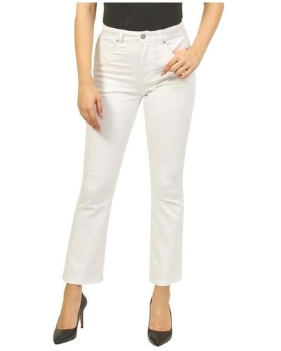 Silvian Heach Cropped Jeans - White