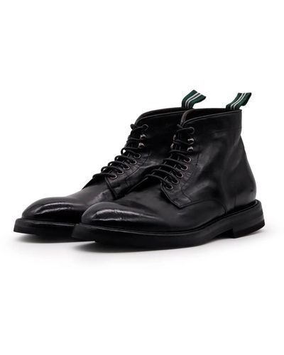 Green George Shoes > boots > lace-up boots - Noir