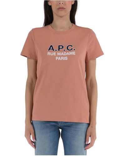 A.P.C. T-Shirts - Red