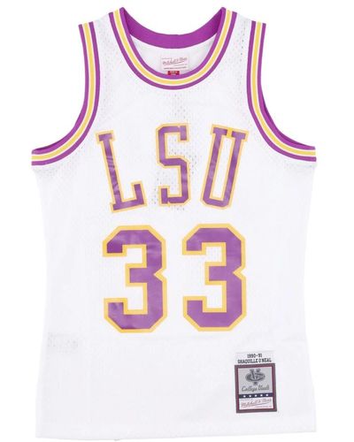 Mitchell & Ness Shaquille oneal ncaa weißes trikot - Pink