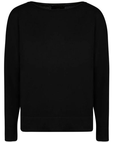 Gran Sasso Round-Neck Knitwear - Black
