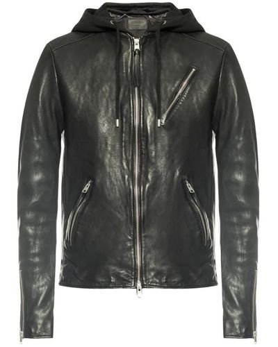 AllSaints 'harwood' leather jacket - Nero