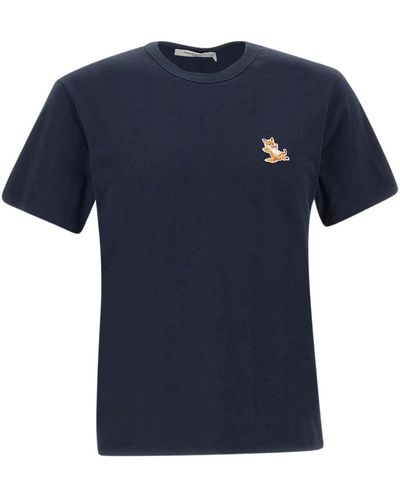 Maison Kitsuné T-Shirts - Blau
