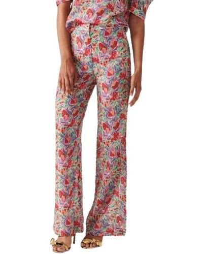 Ba&sh Wide Trousers - Red
