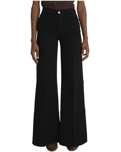 FRAME Schwarze palazzo denim hose