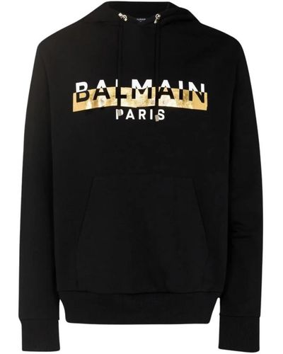 Balmain Hoodies - Black