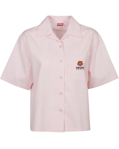 KENZO Boke flower hawaiian short sleeve shirt - Rosa