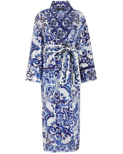 Dolce & Gabbana Stilvolle mäntel für männer und frauen - Blau
