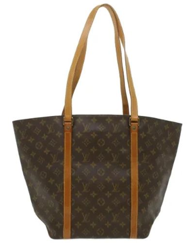 Louis Vuitton Borsa da shopping louis vuitton in tela marrone usata