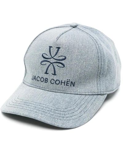 Jacob Cohen Cappello in cotone ricamato - Blu