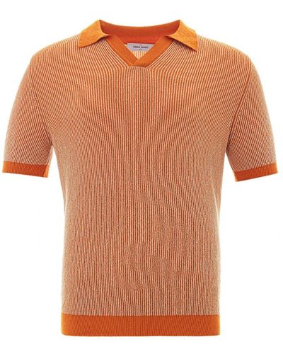 Gran Sasso Gestreiftes s polo-tennisshirt - Orange