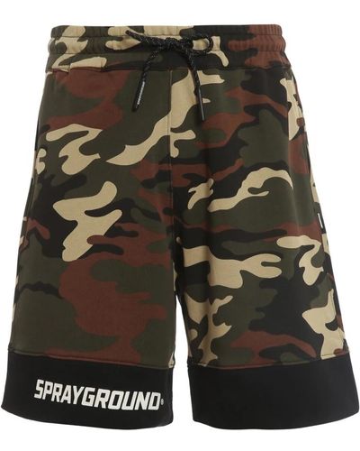 Sprayground Stylische Camo Shorts in Multi Grün