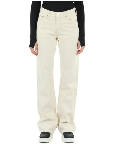 Calvin Klein Pantalone jeans cinque tasche high rise relaxed boot - Neutro