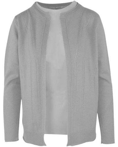 Malo Luxuriöser cashmere-woll-langarm-pullover - Grau