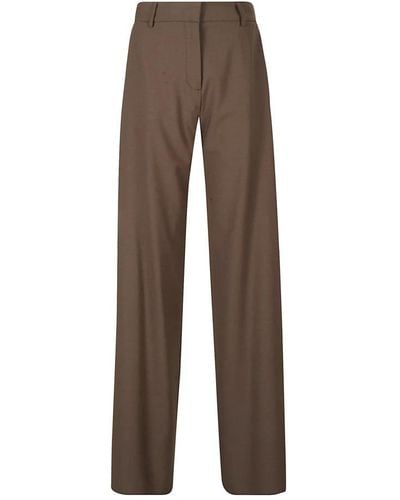Malo Straight Trousers - Brown