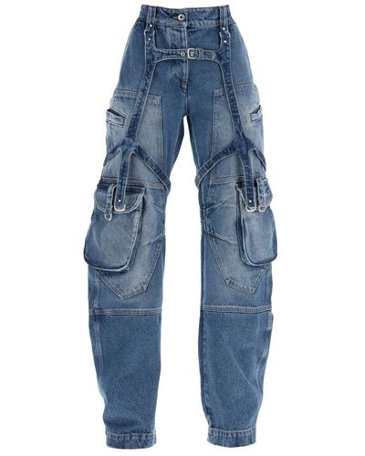 Off-White c/o Virgil Abloh Jeans > loose-fit jeans - Bleu
